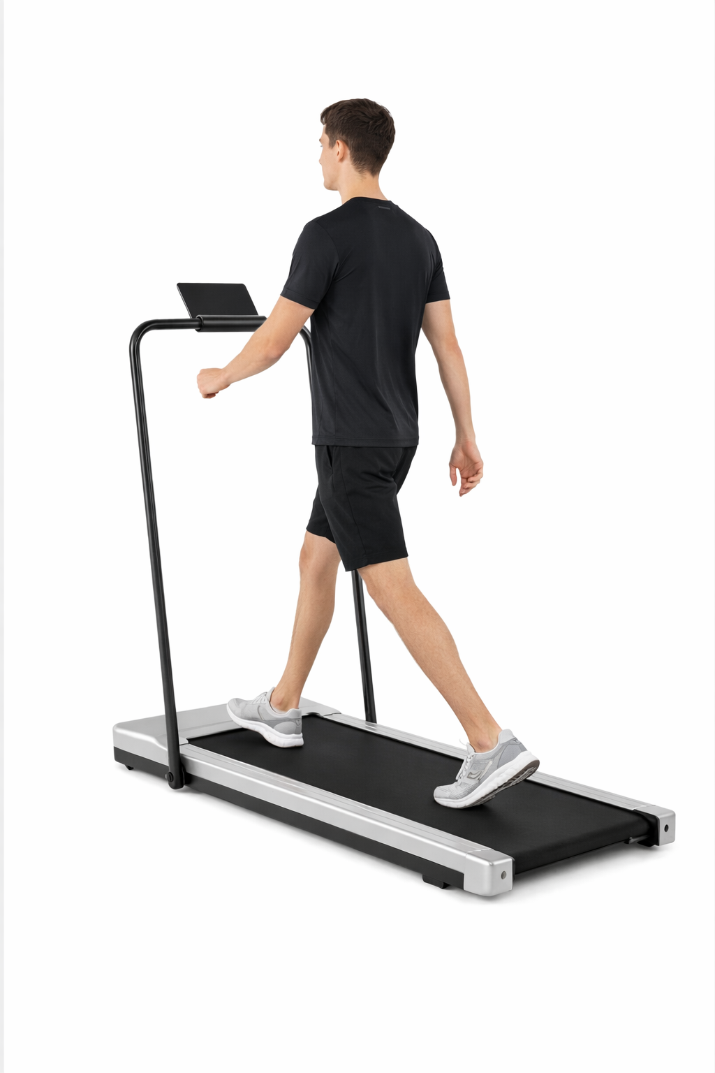 Compact Armless Treadmill, Quiet Under Desk Walking Pad, 200 Lbs Capacity 3 In 1 Portable Walking Treadmill